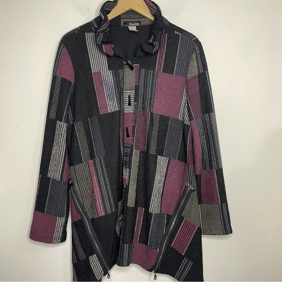 MOONLIGHT Y & S Fashion Women's Jacket Cardigan Geometric Art to Wear Lagenlook - Picture 5 of 15